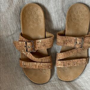 Vionic Cork Double Strap Sandals with Buckles size 9